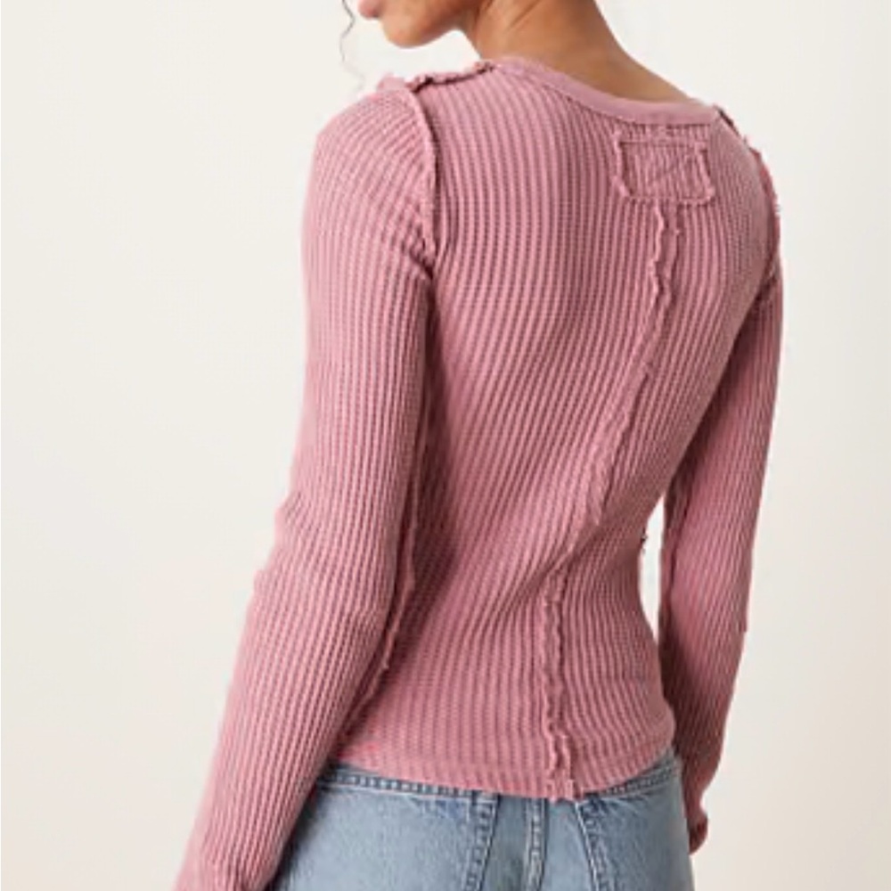 Free People Ribbed Long Sleeve Top